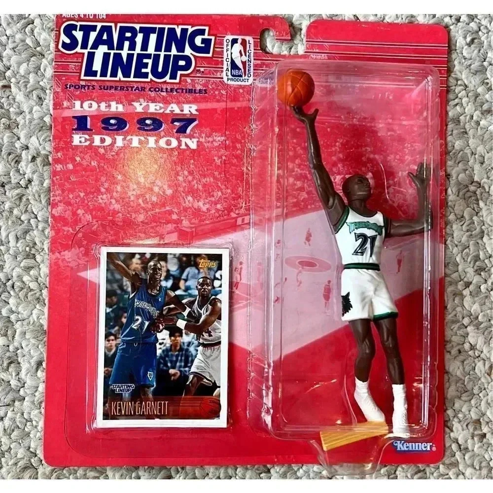 Vintage Kenner NBA Starting Lineup Kevin Garnett Timberwolves Action Figure New‎